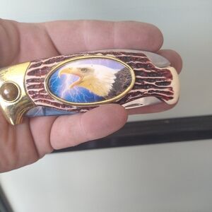 Vintage Eagle Design Collectible with Gold Accents
